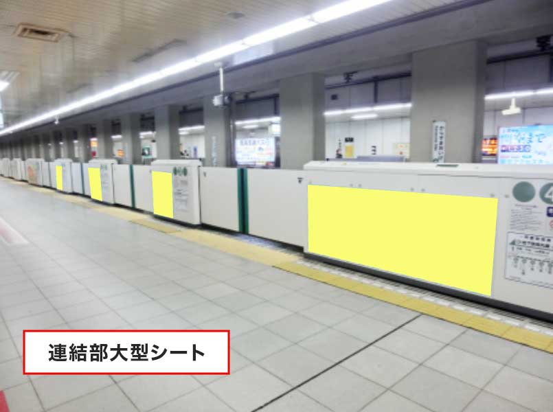 ホーム可動柵広告（京都駅）