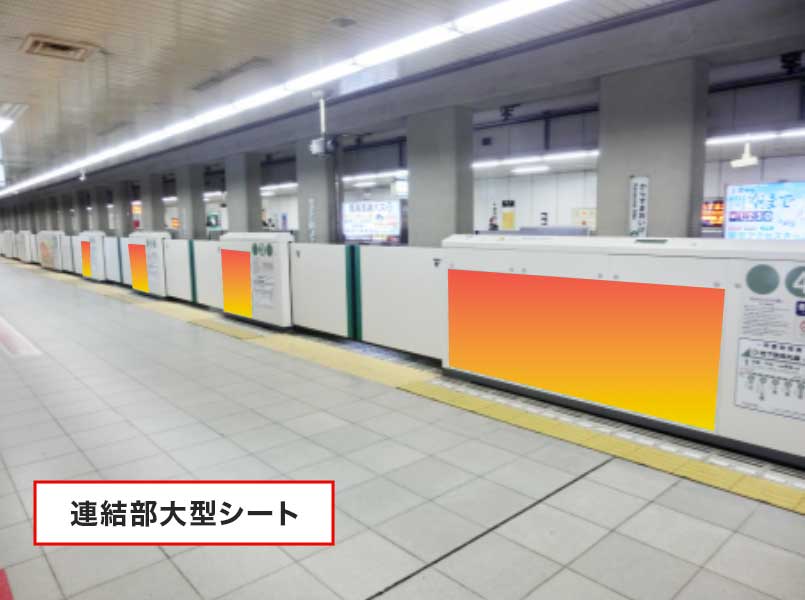 ホーム可動柵広告（四条駅）
