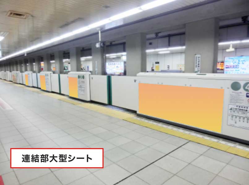 ホーム可動柵広告（北大路駅）