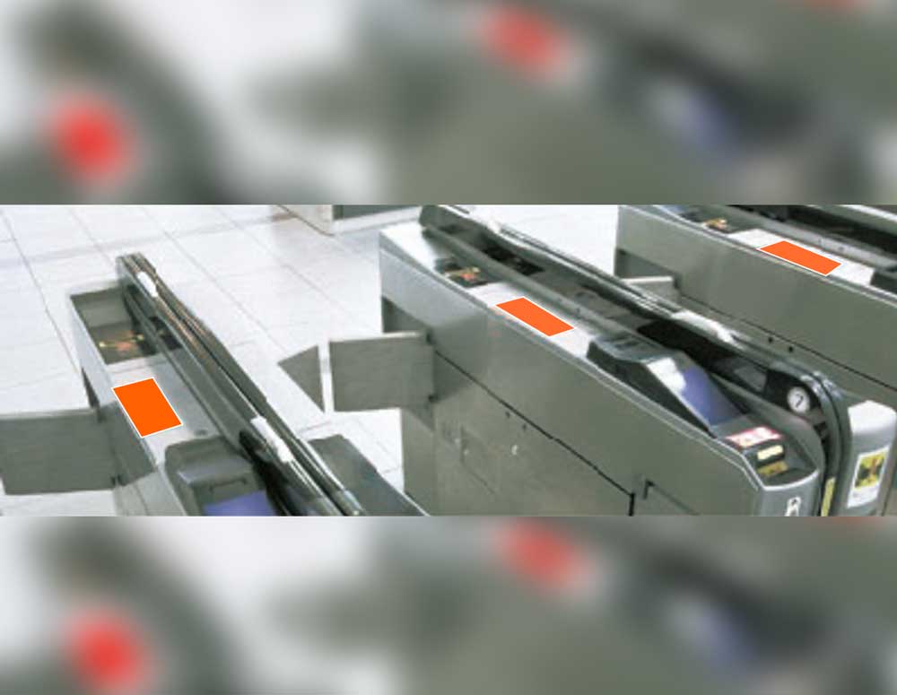 改札機ステッカー